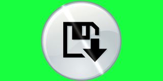 下载按钮logo动画在绿色屏幕背景高质量素材易于使用。