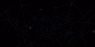 在黑色背景上数字神经元上的数学方程动画