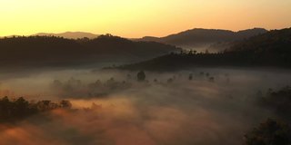 班乐泰村美丽的风景是泰国湄洪山冬季著名的旅游景点