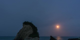 2021年5月，千叶海滩上的超级月亮