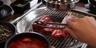 烤猪肉牛肉韩国烧烤