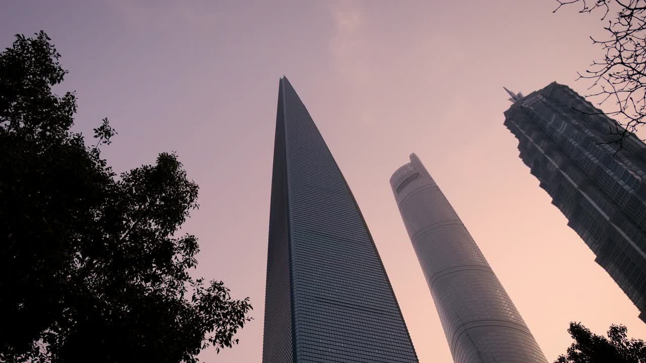 上海环球金融中心-上海中心大厦-日落金茂大厦