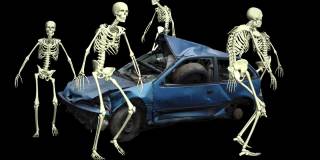 3D骨架汽车碰撞。