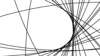 黑色线条抽象运动背景。黑白网计算机生成循环抽象几何运动背景。环形背景的公司标志，标题，信息显示。视频素材模板下载