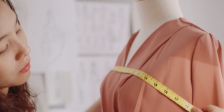 服装设计师测量和工作服项目