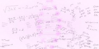 动画的dna链旋转的数学方程的平方纸背景