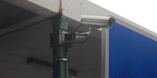 监控摄像头安全控制城市街道控制犯罪。安全监测保护