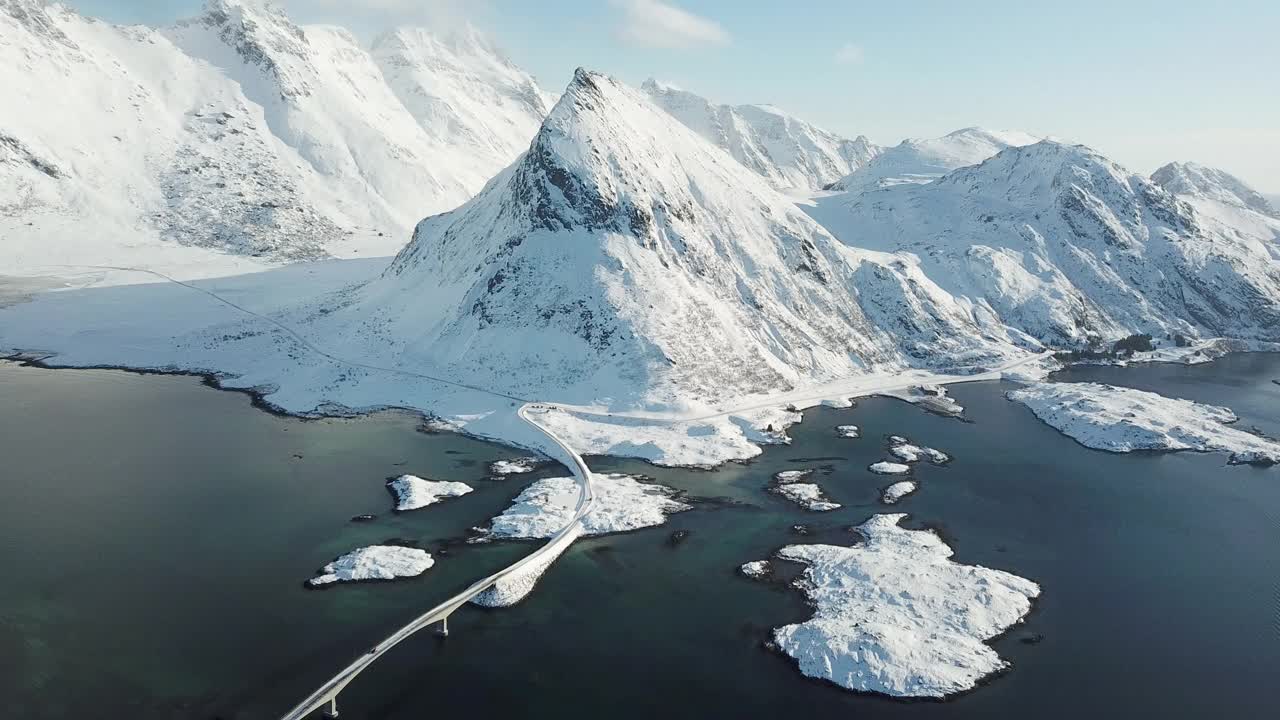 航拍无人机观察点罗浮敦岛地标