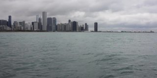 密歇根湖和芝加哥的天际线