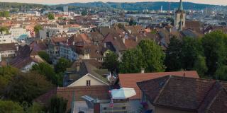 瑞士Biel/Bienne古城鸟瞰图