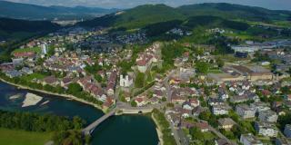瑞士奥尔堡老城鸟瞰图