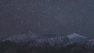 T/L PAN雪山夜景视频素材模板下载