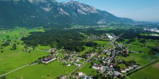 俯瞰瑞士Salez Sennwald市