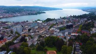 鸟瞰城市Zürich在瑞士视频素材模板下载