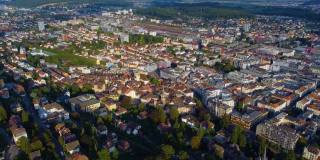 俯瞰瑞士Biel/Bienne市