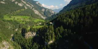 鸟瞰瑞士沙兰村