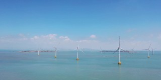 宏伟的海上风力发电厂