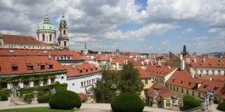 捷克共和国布拉格老城的航拍图