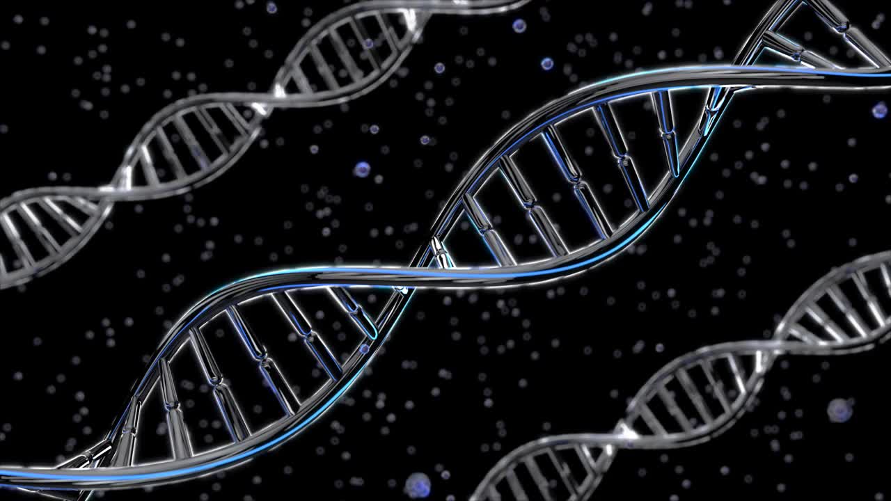 一个DNA链的4K抽象医学动画