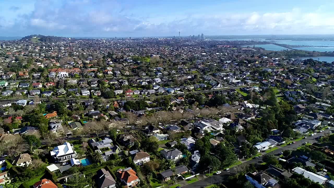 鸟瞰图的邻居在新西兰