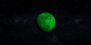 绿色月亮空间3DCG数字动画运动图形