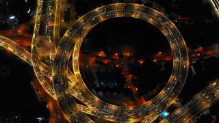 上海南浦大桥夜景视频素材模板下载