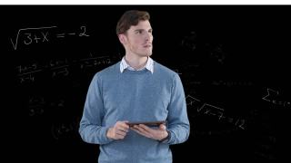 动画的白人男性教师使用平板电脑的数学方程视频素材模板下载