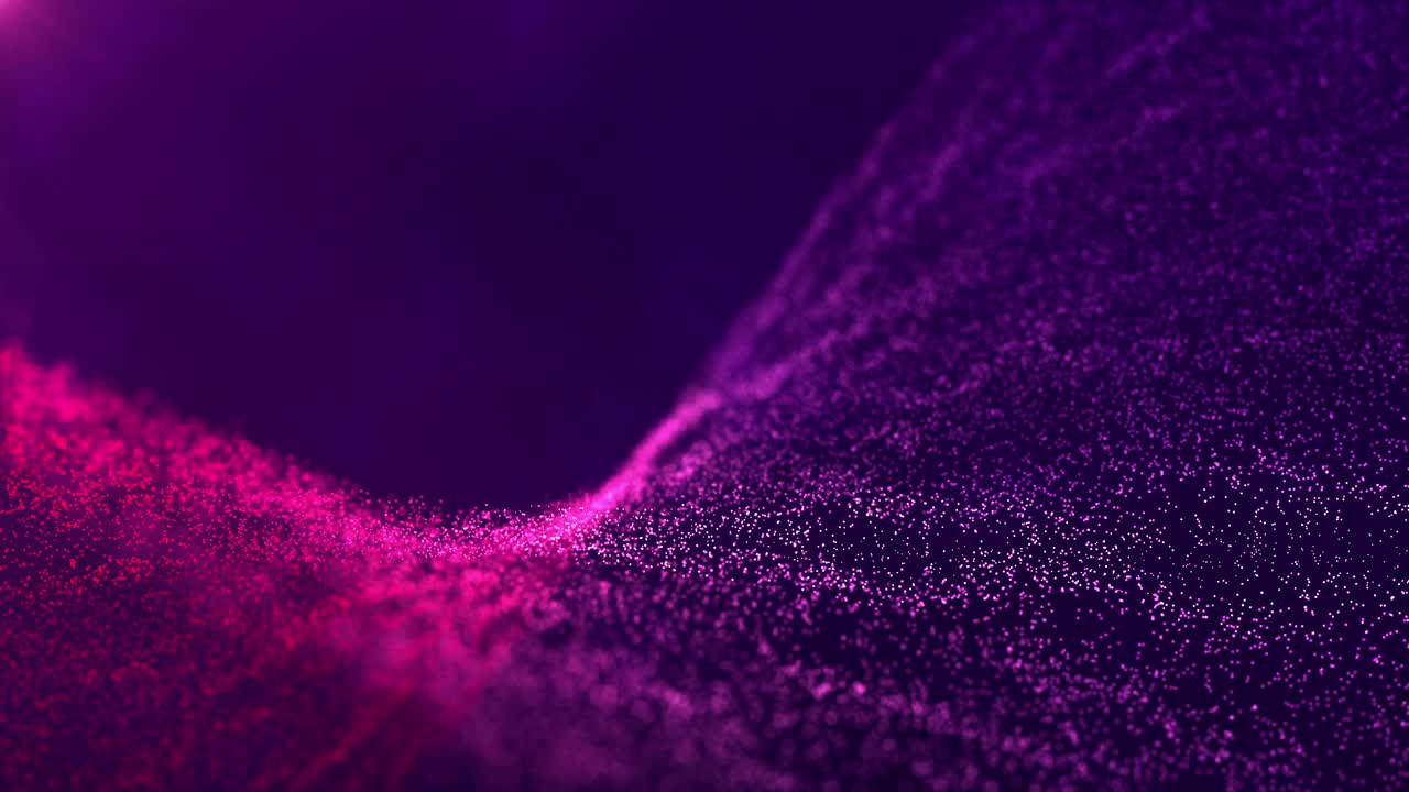 粒子运动背景的粉红色分形波