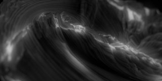 动画的人的头部形成爆炸的粒子在漩涡在黑色的背景