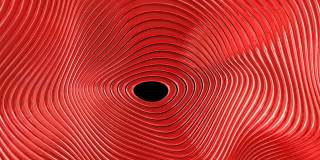红色径向波3D循环无缝视频