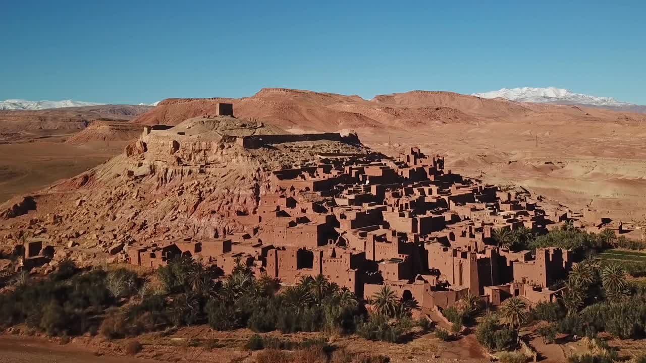 Kasbah Ait Ben Haddou，摩洛哥鸟瞰图