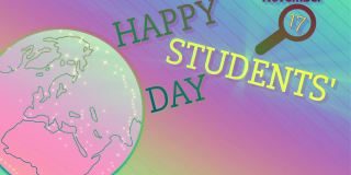 学生日的背景是11月17日。国际学生日地球仪