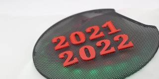 2022年新年快乐，这一概念以一种惊人的方式呈现，绕过了2021年和即将到来的2022年