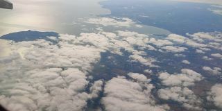 都柏林-从飞机起飞时的海岸全景图