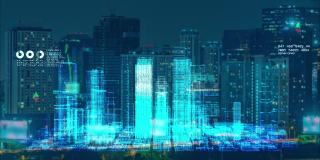 智慧城市物联网物联网ICT数字技术未来化、自动化管理智能数字技术安全和电力能源可持续元宇宙3D城市虚拟增强