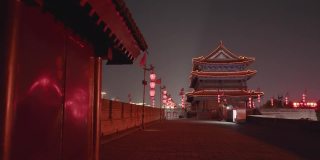 古城墙夜景/中国陕西西安