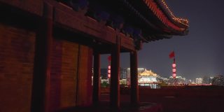 古城墙夜景/中国陕西西安
