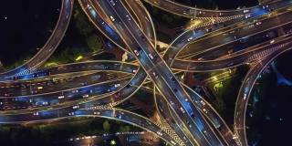 中国上海高速公路4K高清航拍视频