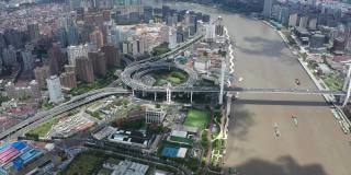 全景天际线4K高清航拍视频上海中国