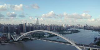全景天际线4K高清航拍视频上海中国