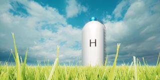 H2绿色清洁可再生储能系统生态未来蓝天可再生能源4k
