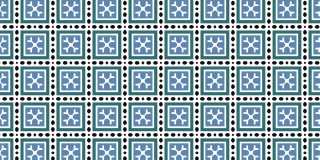 复古几何图案与动态瓷砖在暖色调色板