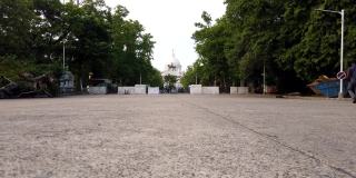 印度加尔各答——2021年1月9日:著名的加尔各答胜利纪念堂的延时照片