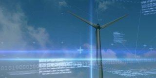 风力发电机财务数据处理的二进制编码动画