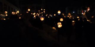 日本小樽雪灯节花灯，地点在日本北海道小樽。