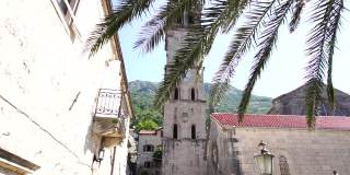 圣尼古拉斯教堂的钟塔。Perast、黑山