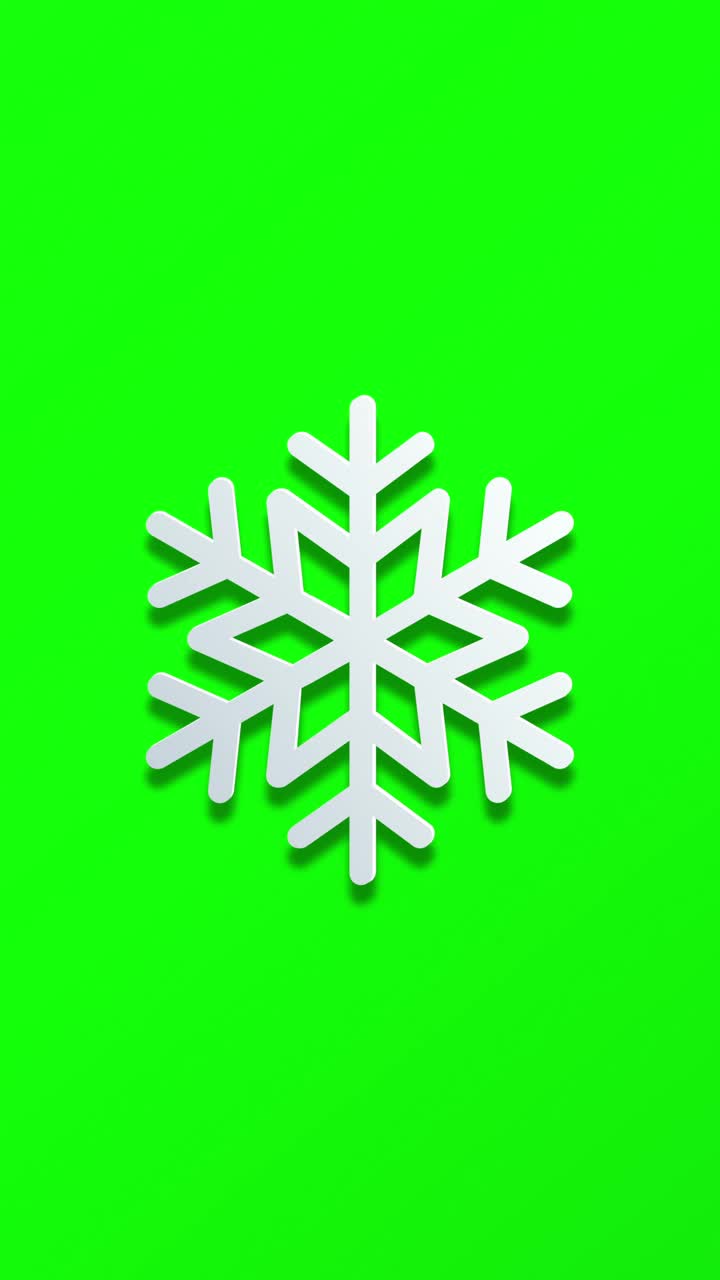 在绿幕上的雪花复制空间背景动画素材视频-圣诞节，新年，冬天，购物，市场营销，企业和商业的概念-贺卡动画-包括绿幕为色彩键控