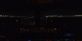 飞机正在拍摄驾驶舱夜景全高清录像