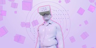 虚拟现实，未来技术，元宇宙概念- 4K循环镜头