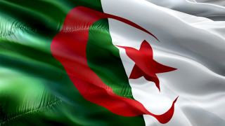 阿尔及利亚国旗。国家3d阿尔及利亚国旗挥舞。阿尔及利亚无缝循环动画标志。阿尔及利亚国旗HD背景。阿尔及利亚国旗特写1080p全高清视频演示。胜利日阿尔及利亚国旗视频素材模板下载